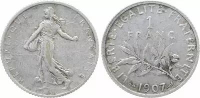 France 1 Franc Semeuse - 1907