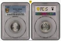 France 1 Franc Semeuse - 1909 - PCGS MS66