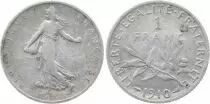 France 1 Franc Semeuse - 1910 - Argent