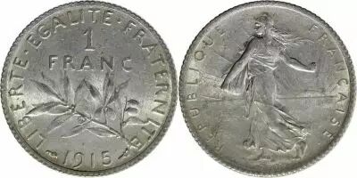 France 1 Franc Semeuse - 1915