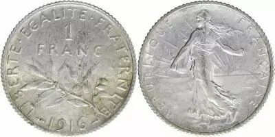 France 1 Franc Semeuse - 1916