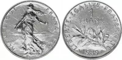 France 1 Franc Semeuse - 1989 FDC