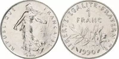 France 1 Franc Semeuse - 1990