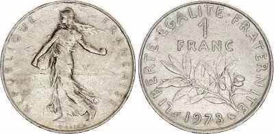 France 1 Franc Semeuse FRANCE 1973