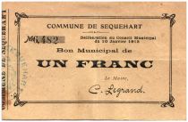 France 1 Franc Sequehart City - 1915