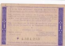France 1 Franc Solidarity Bond - 1941-1942 - No serial *