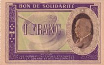 France 1 Franc Solidarity Bond - 1941-1942 - No serial