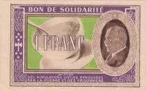 France 1 Franc Solidarity Bond - 1941-1942 - Serial B