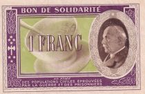 France 1 Franc Solidarity Bond - 1941-1942 - Serial C