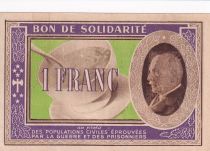 France 1 Franc Solidarity Bond - 1941-1942 - Serial F