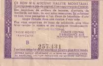 France 1 Franc Solidarity Bond with stamp - 1941-1942 - Serial B