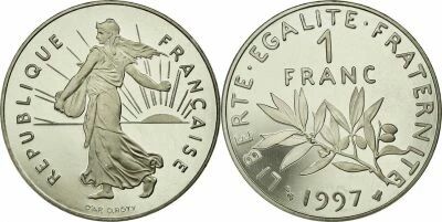 France 1 Franc Sower - 1997 - Proof