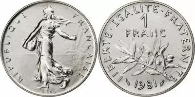 France 1 Franc Sower 1981