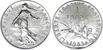 France 1 Franc Sower 1983