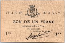 France 1 Franc Wassy Ville - 1915
