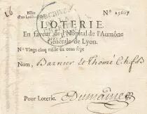 France 1 Louis d\'Or Loterie Hopital de l\'Aumône Générale de Lyon - 1704 - TTB