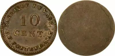 France 10 Cent, Fabrique du Vast - P. F. Fontenilliat - 1795