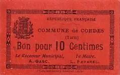 France 10 cent. Cordes