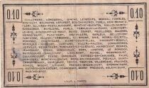 France 10 centimes - Bon de guerre de P&eacute;ronne - 02-09-1915 - S&eacute;rie N&deg;149618