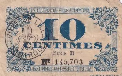 France 10 Centimes - City of Lille - Bon communal - 31-10-1917 - S�rie B