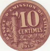 France 10 centimes - Lille Banque d\'émission - 1915