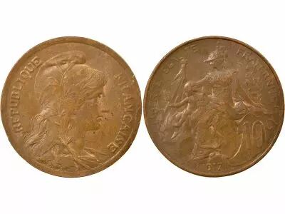 France 10 Centimes, Dupuis - 1917 Paris