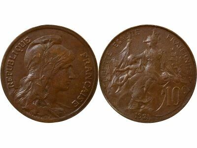 France 10 Centimes, Dupuis - 1921 Paris