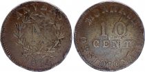 France 10 Centimes, Napoléon I - Sièce d\'Anvers - 1814 w