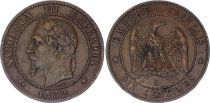 France 10 Centimes  Napoléon III Tête laurée - 1862 A Paris - TTB