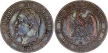 France 10 Centimes  Napoléon III Tête laurée - 1864 BB - Strasbourg - TTB