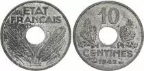 France 10 Centimes 1942 - Type Etat Fran&ccedil;ais Grand Module