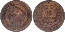 France 10 Centimes Ceres - 1872 A Paris - Fine - KM.815.1