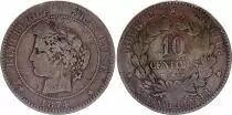 France 10 Centimes Ceres - 1874 K Bordeaux - Good - KM.815.2