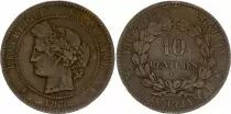 France 10 Centimes Ceres - 3th Republic - 1872 K Bordeaux