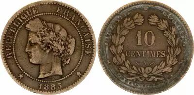 France 10 Centimes Ceres - 3th Republic - 1885 A Paris