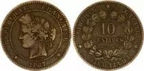 France 10 Centimes Ceres - 3th Republic - 1887 A Paris