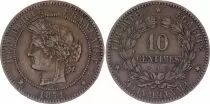 France 10 Centimes Ceres - National defense - 1871 A Paris - Large A - VF - KM.815.1