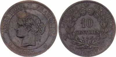 France 10 Centimes C�r�s - Third R�public - 1883 A Paris