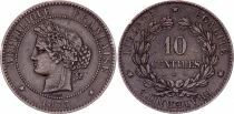 France 10 Centimes C&eacute;r&egrave;s - Troisi&egrave;me R&eacute;publique - 1873 K Bordeaux