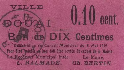 France 10 centimes Douai 60x35 mm