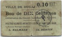 France 10 centimes Douai Ville - 1915