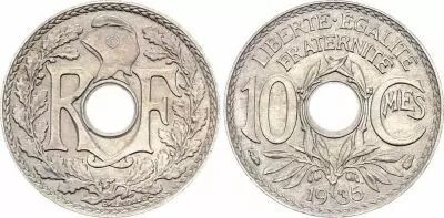 France 10 Centimes Lindauer - 1935