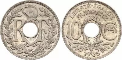 France 10 Centimes Lindauer - 1935