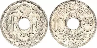 France 10 Centimes Lindauer - 1936