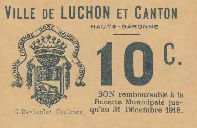 France 10 centimes Luchon City