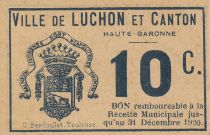 France 10 centimes Luchon Emission Municipale