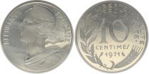 France 10 Centimes Marian - 1971 Piefort Silver - UNC