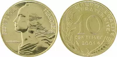 France 10 Centimes Marian - 2001 BU