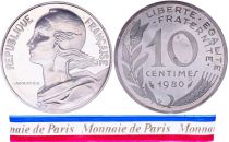 France 10 Centimes Marian Piéfort 1980 - Silver