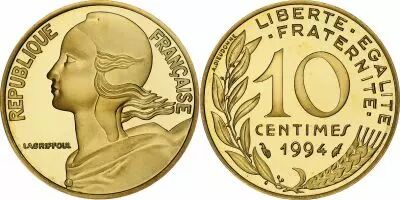 France 10 Centimes Marianne - 1994 BE